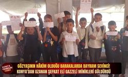 Gözyaşının hâkim olduğu barakalarda bayram sevinci: Konya’dan uzanan şefkat eli Gazzeli minikleri güldürdü!