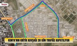 Konyalılara önemli trafik uyarısı: Şehrin en kritik noktası 30 gün boyunca tamamen kapatılıyor!