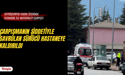 Seydişehir'de cadde üzerinde otomobil ile motosiklet çarpıştı