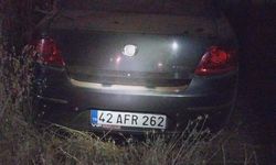Karaman Konya yolunda gece yarısı otomobil boş araziye savruldu