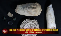Binlerce yıllık sırrı taşıyan altın muska ve hiyeroglif mühür gün yüzüne çıkarıldı!