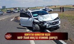Konya'da hafif ticari araç ile otomobil çarpıştı: 5 yaralı