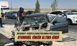 Aksaray-Konya Karayolunda feci kaza! Vincin altına giren otomobilde 3 kişi ağır yaralandı