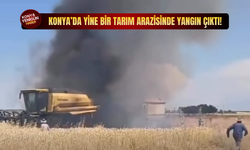 Konya’da yine bir tarım arazisinde yangın çıktı!