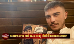 Karapınar'da feci kaza: Genç sürücü kurtarılamadı!