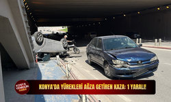 Konya'da yürekleri ağza getiren kaza: 1 yaralı!