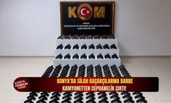 Konya’da silah kaçakçılarına darbe: Kamyonetten cephanelik çıktı!