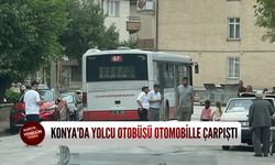 Konya'da yolcu otobüsü otomobille çarpıştı