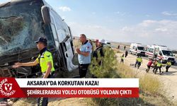Niğde-Ankara Otobanında korkutan kaza: Şehirlerarası yolcu otobüsü yoldan çıktı