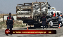 Konya Adana karayolunda kamyonetler çarpıştı: 2 yaralı!