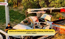 Konya-Afyonkarahisar karayolunda korkunç trafik kazası:2 ölü 2 yaralı!