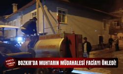 Bozkır’da muhtarın müdahalesi faciayı önledi!