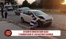 Beyşehir’de korkutan cadde kazası: 3 yaşındaki çocuk ve 2 kişi hastaneye kaldırıldı
