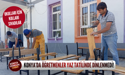 Konya’da öğretmenler yaz tatilinde dinlenmedi: Okulları için kolları sıvadılar
