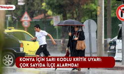 Konya için sarı kodlu kritik uyarı: Çok sayıda ilçe alarmda!
