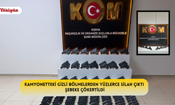 Kamyonetteki gizli bölmelerden yüzlerce silah çıktı, şebeke çökertildi