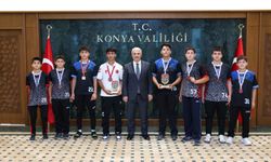 Konya’nın altın çocuklarından Vali Akın’a ziyaret!