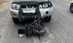 Konya’da pikap ile motosiklet birbirine girdi! Sürücü hastaneye kaldırıldı!