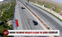 Ankara Yolundaki kavşakta Ulaşım tek şeride düşürüldü!