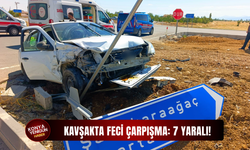 Kavşakta feci çarpışma: 7 yaralı!