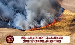 Cihanbeylili muhtar mahallesini alevlerden tek başına kurtardı!