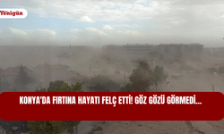 Konya'da fırtına hayatı felç etti! Göz gözü görmedi…