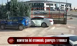 Konya'da iki otomobil çarpıştı: 1 yaralı!