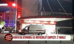 Konya'da otomobil ile motosiklet çarpıştı: 2 yaralı!