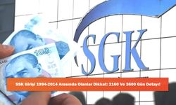 SSK Girişi 1994-2014 Arasında Olanlar Dikkat: 2160 Ve 3600 Gün Detayı!