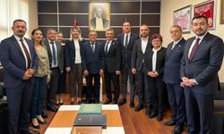 CHP heyetinden Konya Barosu Başkanı Oktay Unkur'a ziyaret