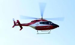 Kalp krizi geçiren hasta için helikopter ambulans devreye girdi