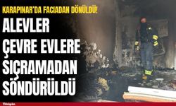 Karapınar’da faciadan dönüldü! Alevler çevre evlere sıçramadan söndürüldü