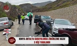 Konya-Antalya karayolunda zincirleme kaza! 3 kişi yaralandı
