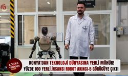 Konya'dan teknoloji dünyasına yerli mühür: Yüzde 100 yerli i̇nsansı robot AKINCI-5 görücüye çıktı