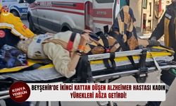 Beyşehir'de i̇kinci kattan düşen alzheimer hastası kadın yürekleri ağza getirdi