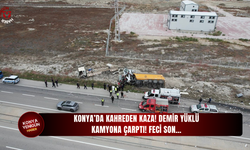 Konya’da kahreden kaza! Demir yüklü kamyona çarptı! Feci son…