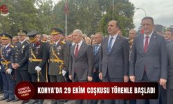 Konya'da 29 Ekim coşkusu törenle başladı