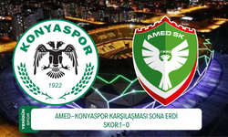 Amed- Konyaspor karşılaşması sona erdi! Skor: 1 - 0