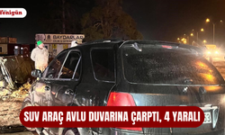 Konya Ereğli’de korkutan kaza: SUV araç avlu duvarına çarptı, 4 yaralı