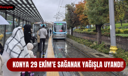 Konya 29 Ekim'e sağanak yağışla uyandı!