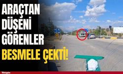 Araçtan düşeni görenler besmele çekti!