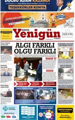 Konya Yenigün Gazetesi - 30.05.2023 Manşeti