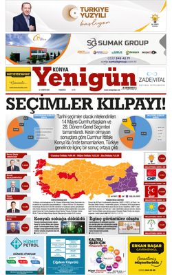 Konya Yenigün Gazetesi - 15.05.2023 Manşeti