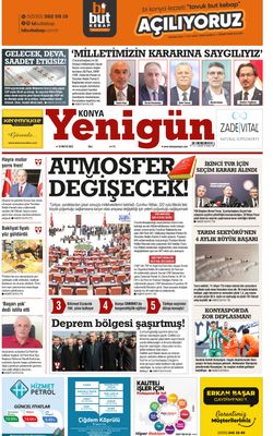 Konya Yenigün Gazetesi - 16.05.2023 Manşeti