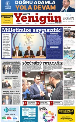 Konya Yenigün Gazetesi - 18.05.2023 Manşeti