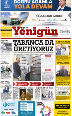 Konya Yenigün Gazetesi - 26.05.2023 Manşeti