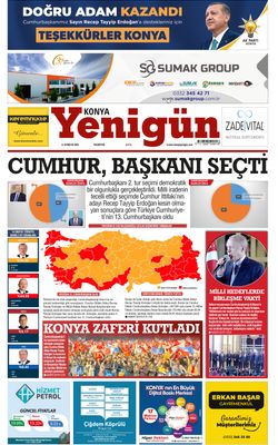 Konya Yenigün Gazetesi - 29.05.2023 Manşeti