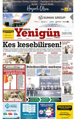 Konya Yenigün Gazetesi - 31.05.2023 Manşeti