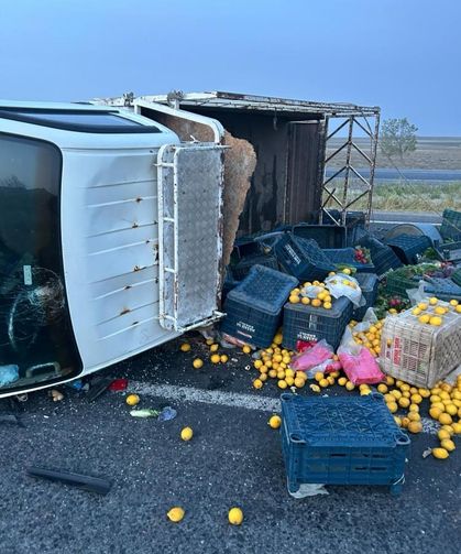 Karapınar'da kamyonet devrildi: 2 yaralı
