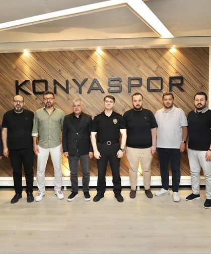 Konya'da anlamlı buluşma: Yeşil Beyazlı kulübe emniyetten tebrik ziyareti